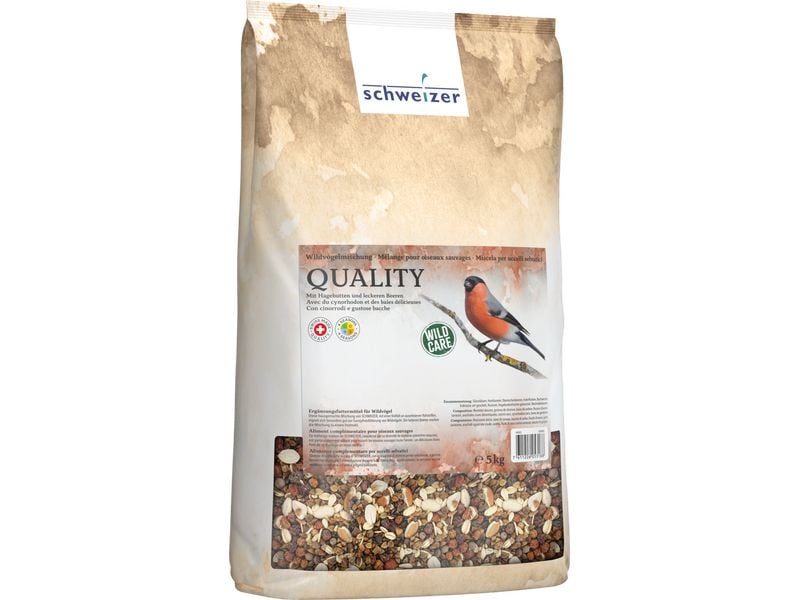 Eric Schweizer Vogelfutter Wildvogelmischung Quality 5 kg Mischung mit Hagebutten und leckeren Beeren