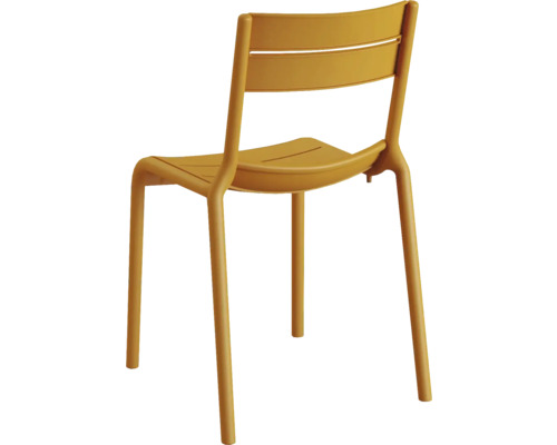 Calor terrasstoel, kunststof, 55 × 49 × 82 cm, stapelbaar, geel