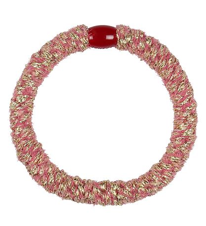Kknekki Elastik - MørkPink/Guld Velour m. Glimmer