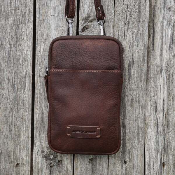 Handytasche gross mit Gürtelschlaufe .780 cognac