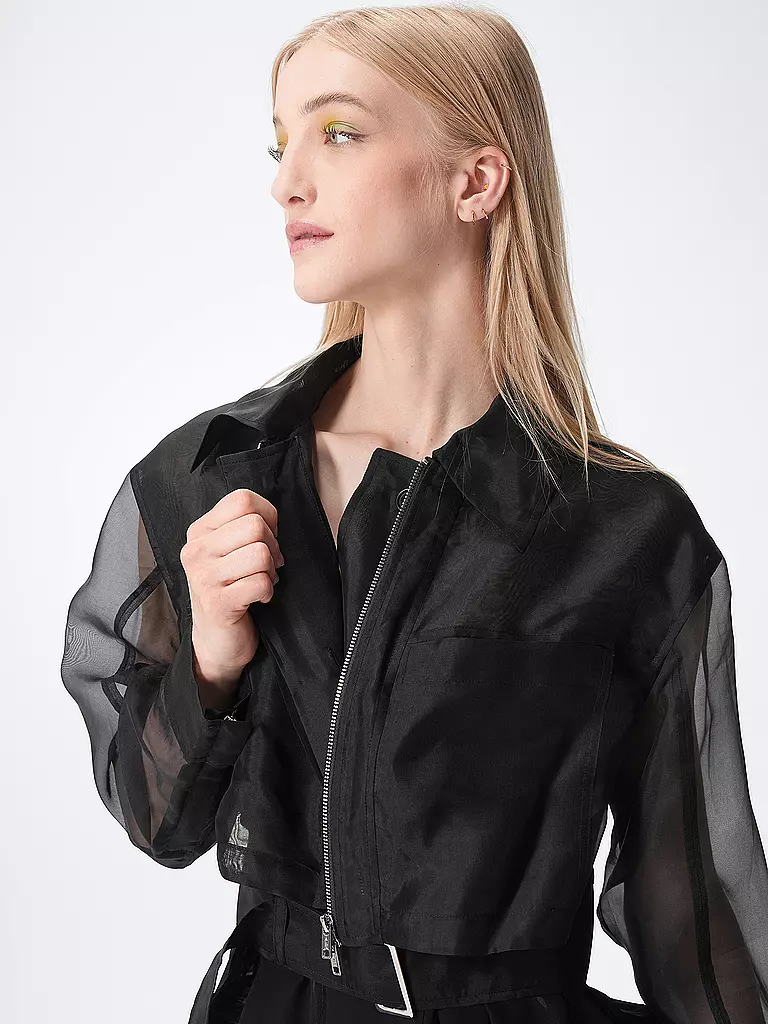 PHILLIP LIM Seidenblouson ORGANZA schwarz