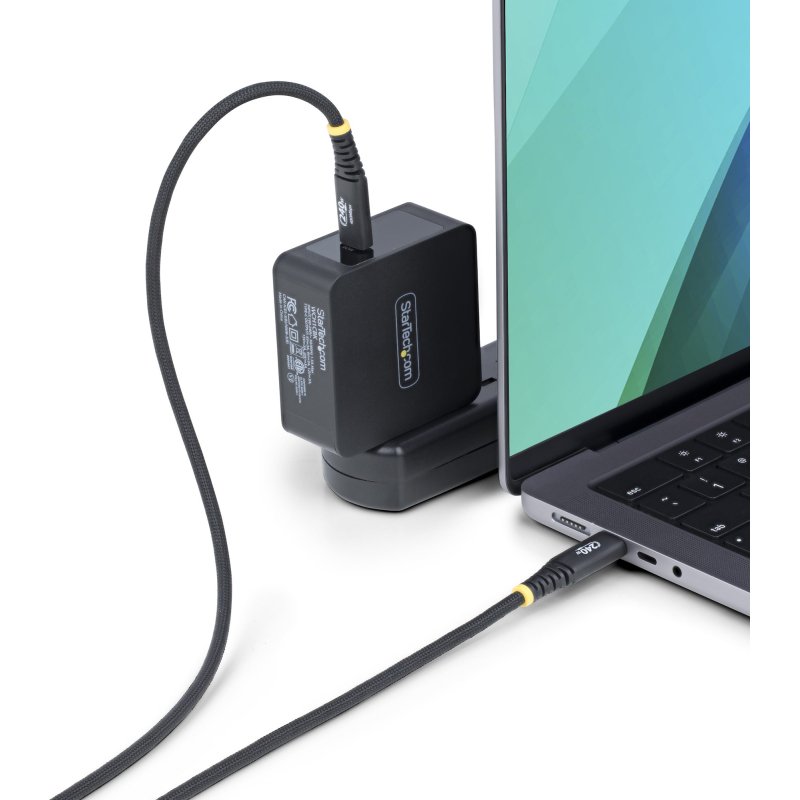 StarTech.com Câble de Charge USB-C de 1m, Durable et Ultra-Flexible, PD EPR 240W (5A), Câble de Recharge USB 2.0 pour Ordinateur Portable, Certifié USB-IF, Cordon de Recharge USB-C Robuste