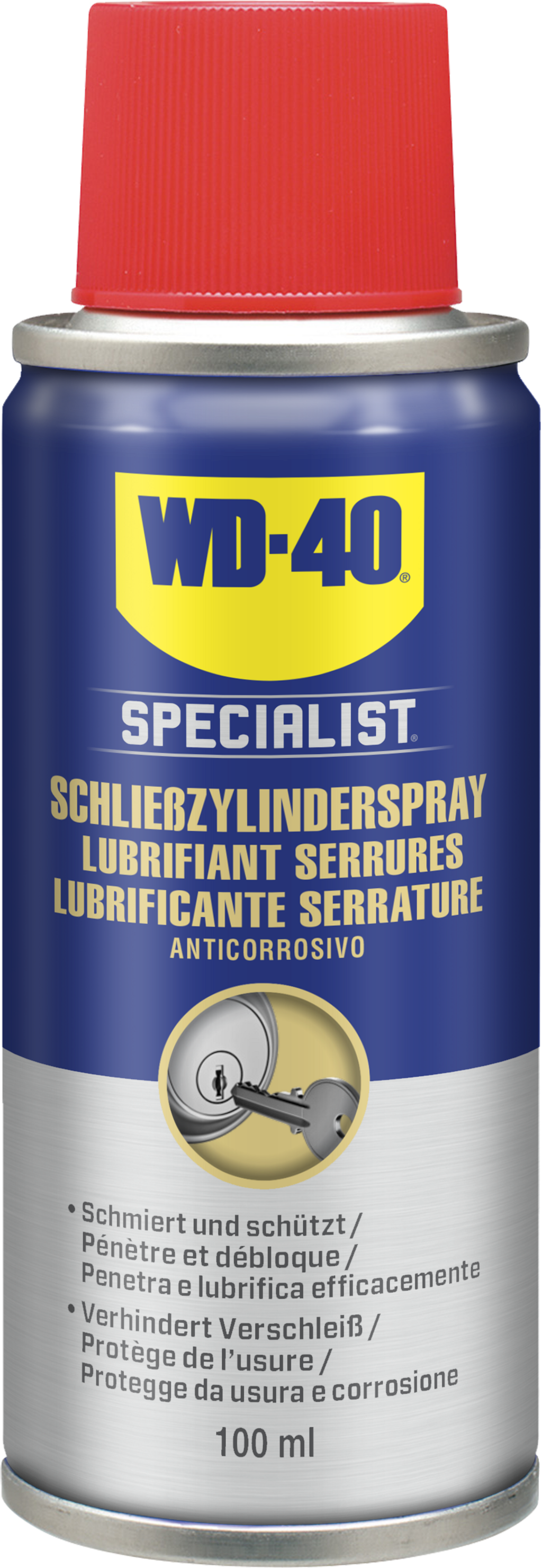 WD-40  Specialist Schließzylinderspray, 100 ml    Mittel zum Wartung von Schließzylindern