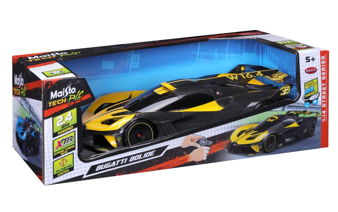 Rennwagen RC Bugatti Bolide 1/14, GelbFerngesteuertes Spielzeug
