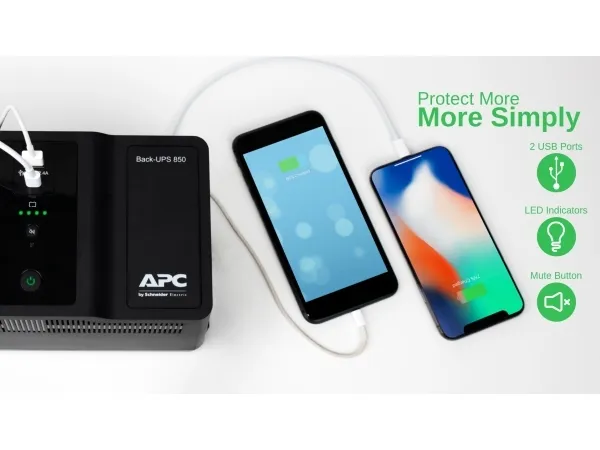 APC Back-UPS BE850G2-GR - UPS - AC 230 V - 520 Watt - 850 VA - output-stikforbindelser: 8 - sort