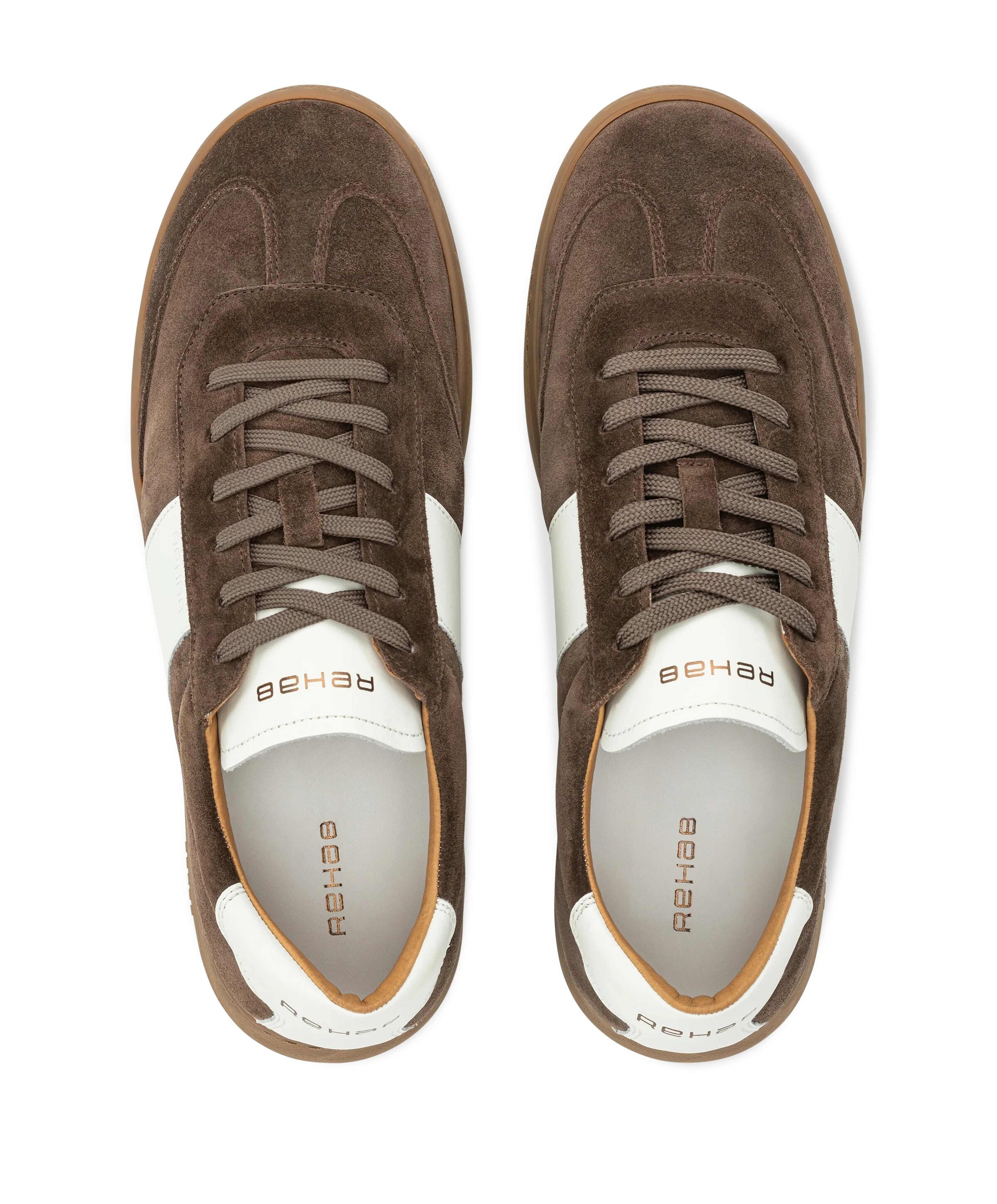 Rehab Zack sue LTHR heren sneakers bruin