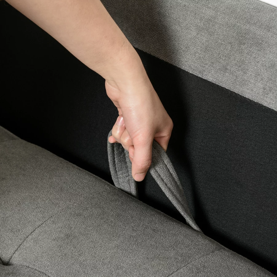 HOMCOM 3-Sitzer-Sofa mit abnehmbaren Kissen grau