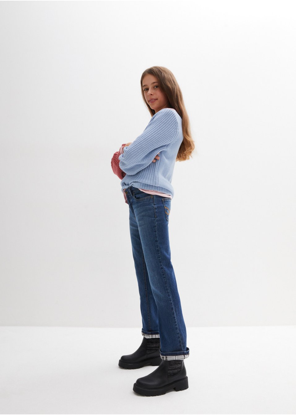 Jean thermo extensible fille, BOOTCUT