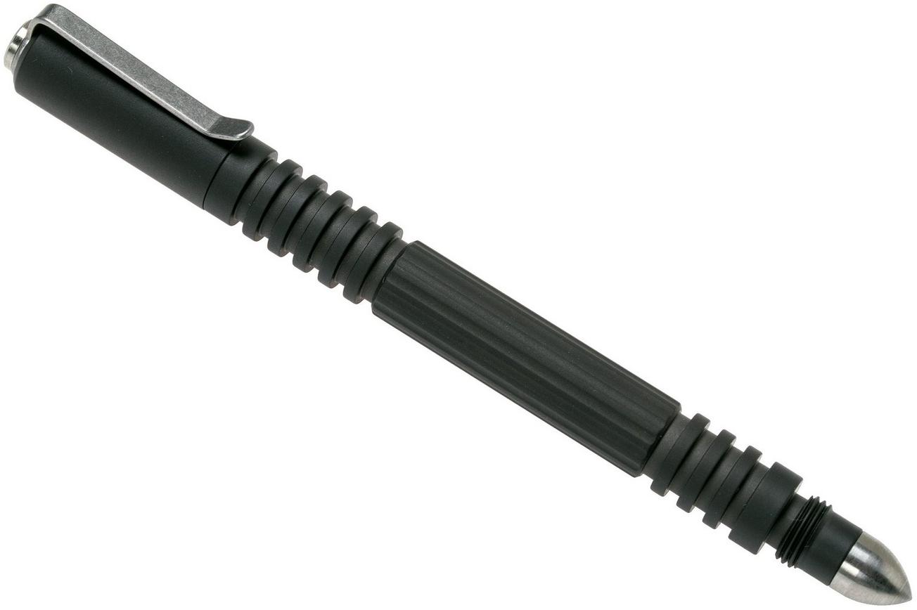 Rick Hinderer Investigator Pen Stainless Steel, Black DLC, tactische pen
