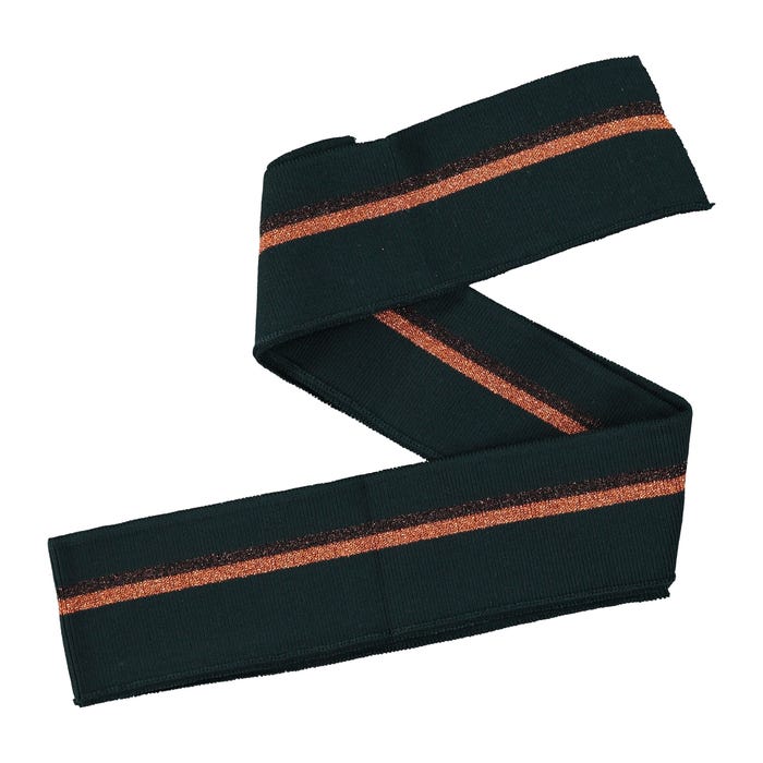 Atelier Veritas-Lurex tricotband met strepen 6 cm