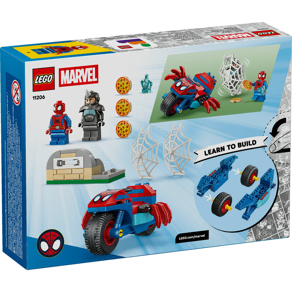 LEGO Marvel Spidey op zijn motor vs. Rhino 11206
