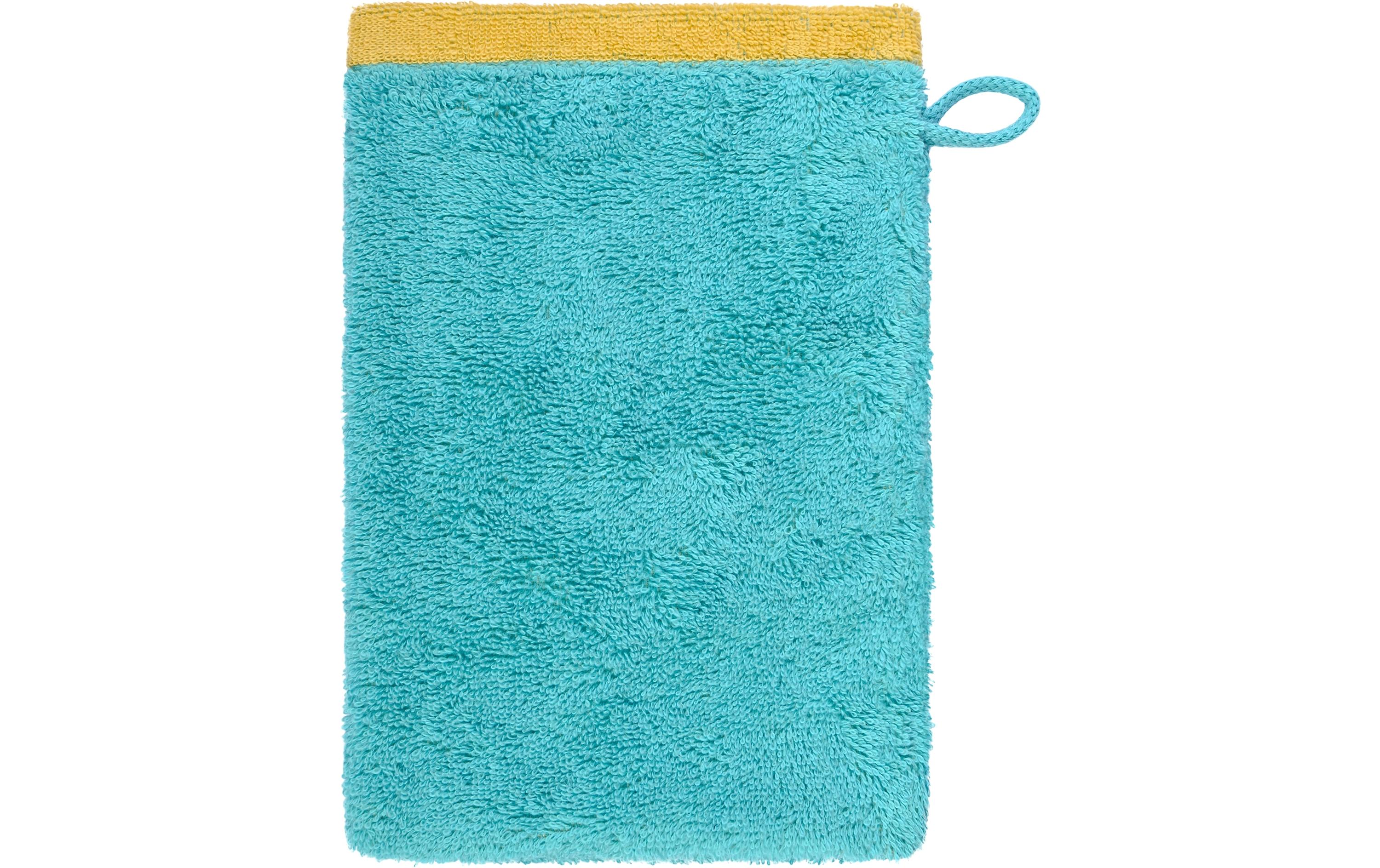 Waschhandschuh Lifestyle Splash 16 x 22 cm, Türkis/ApricotWendetuch aus der Design Reihe Lifestyle Splash von Cawö