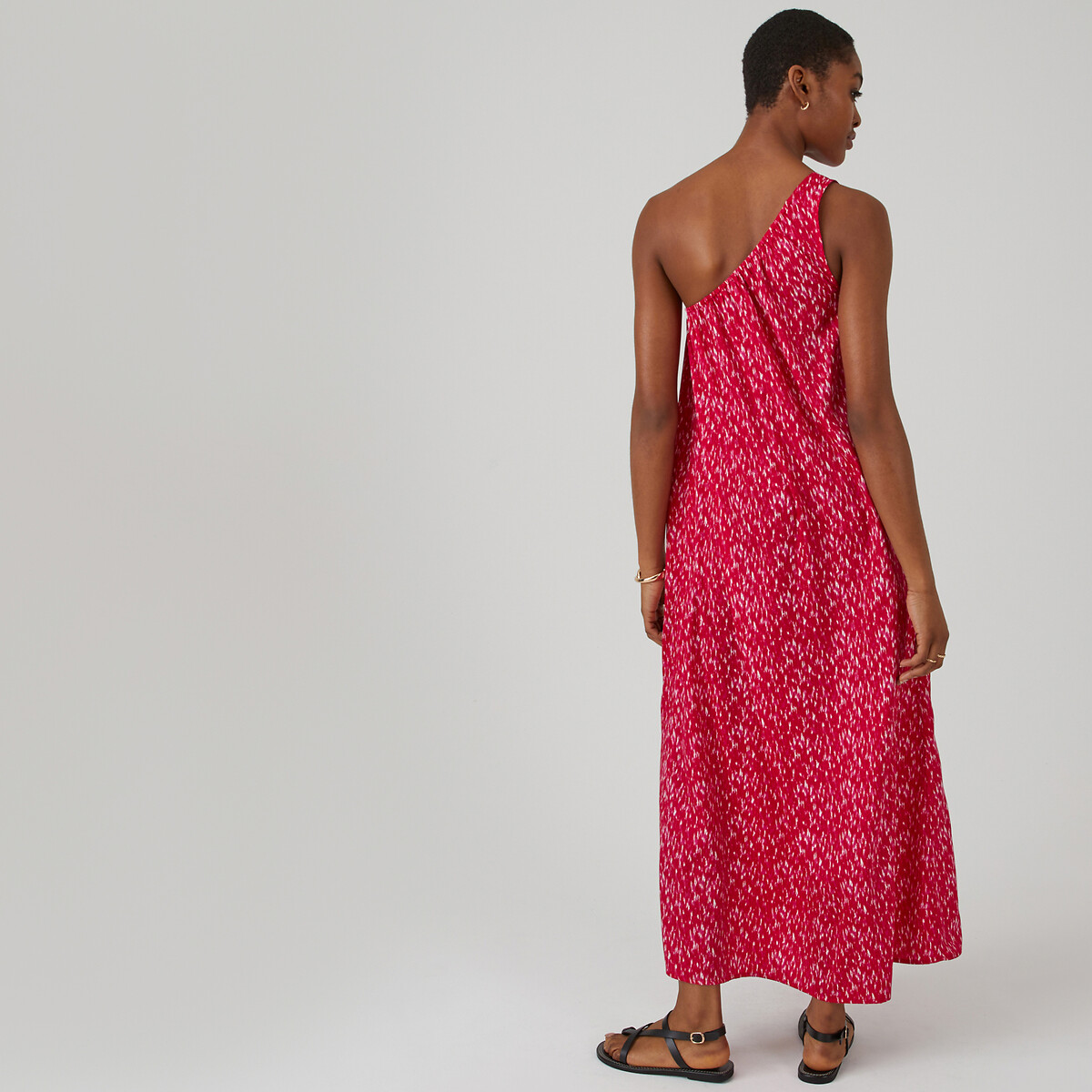 COLEÇÕES LA REDOUTE<br>Vestido longo assimétrico com alça de um ombro só