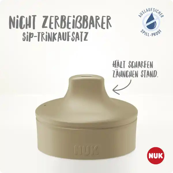 Mini-Me Sip Trinkflasche Edelstahl beige 300ml, ab 9 Monate