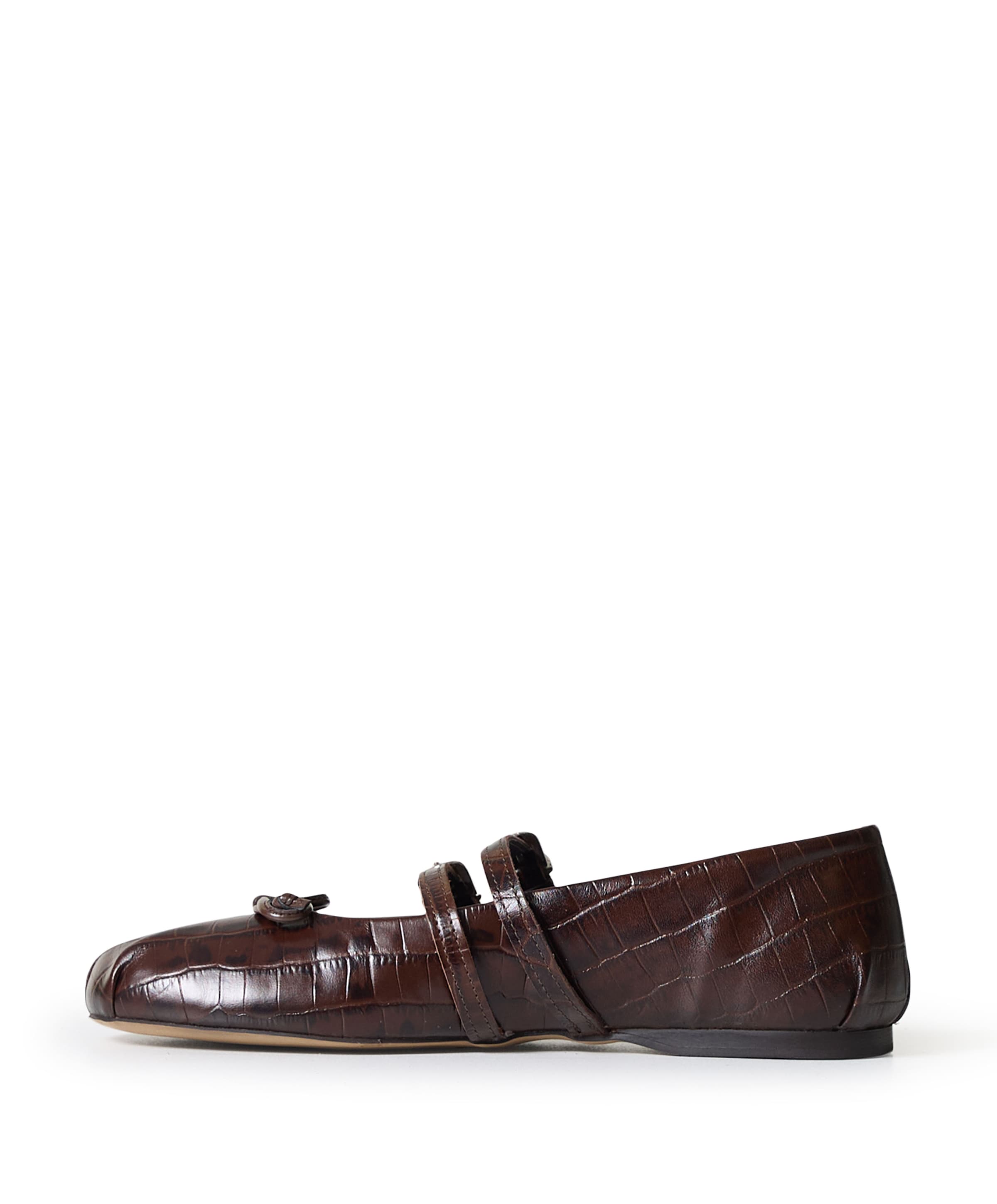 Posa Vita Western dames ballerina's bruin