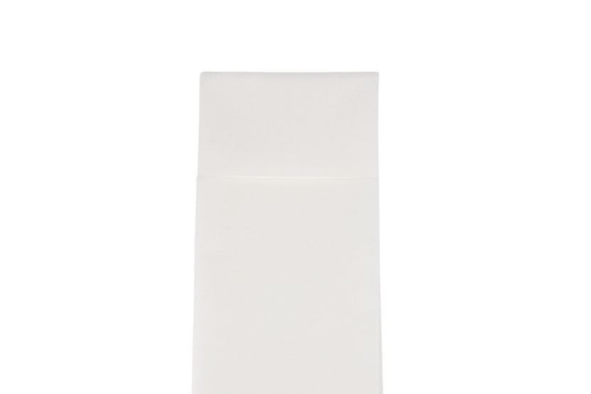 Servet airlaid bestekvouw 32x40cm wit