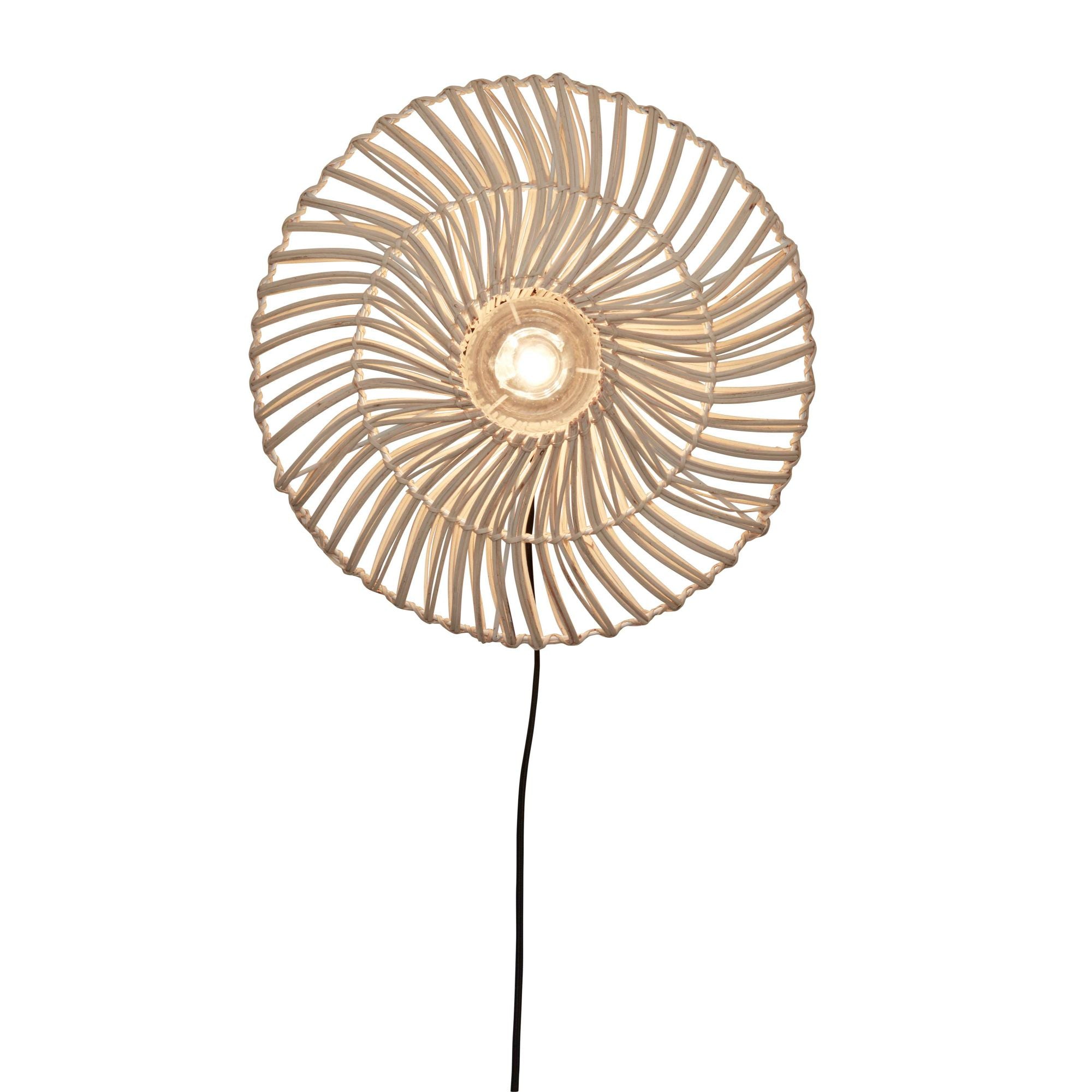 GOOD&MOJO Wandlamp Zanzibar - Rotan Wit - Ã40cm