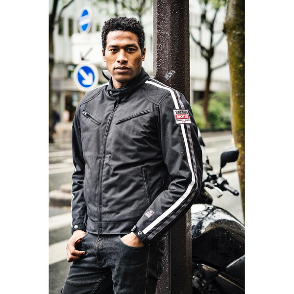 Helstons - Blouson Racing Motul Noir / Blanc