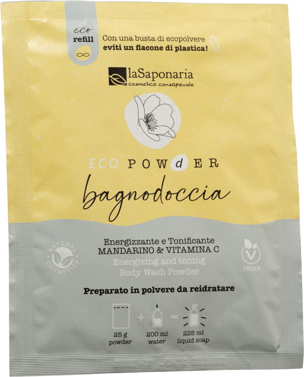 La Saponaria  EcoPowder Refill Duschbad Mandarine & Vitamin C, 25 g