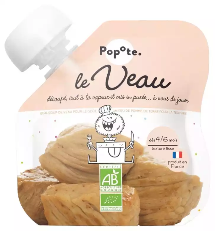 Petite gourde de purée de Veau dès 6 mois - L'unité 60g