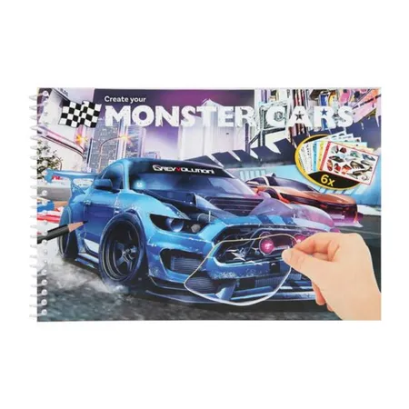 Depesche Monster Cars Pocket Malbuch, sortiert
