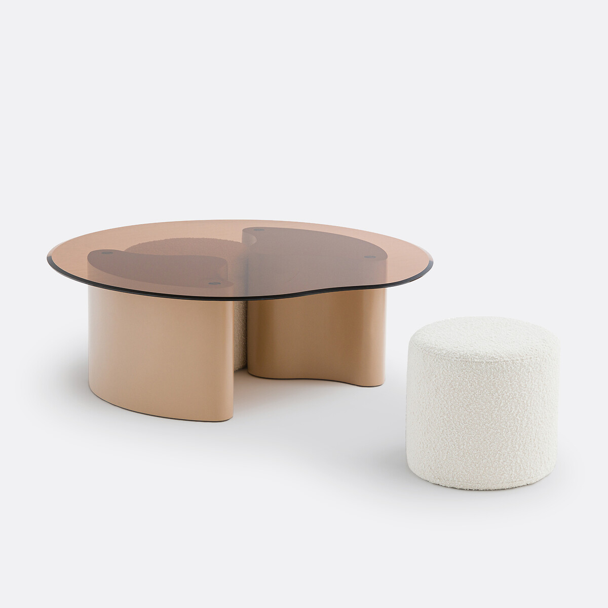 LA REDOUTE INTERIEURS<br>Mesa de centro com 2 pufes, Poglio
