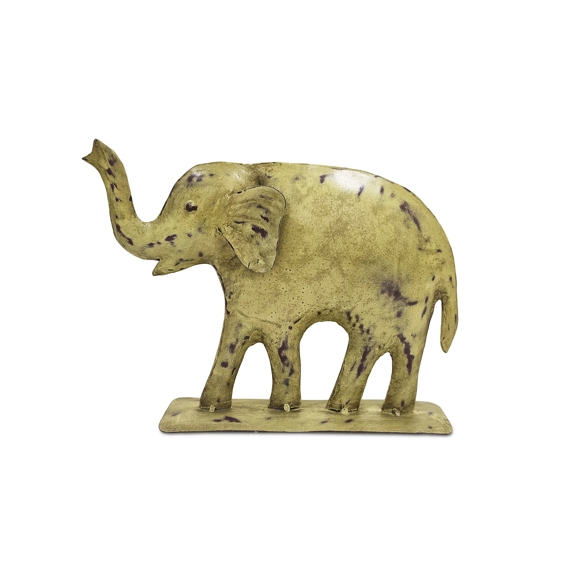 Elefant aus Eisen bemalt, B 28 cm, H 21 cm, L 6 cm von fischer's lagerhaus