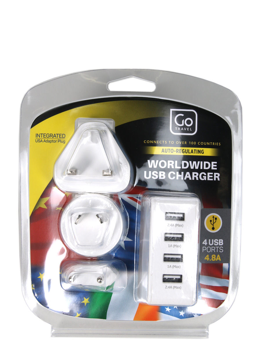 Adaptateur USB Go Travel Electrique Universel - TÀte interchangeable