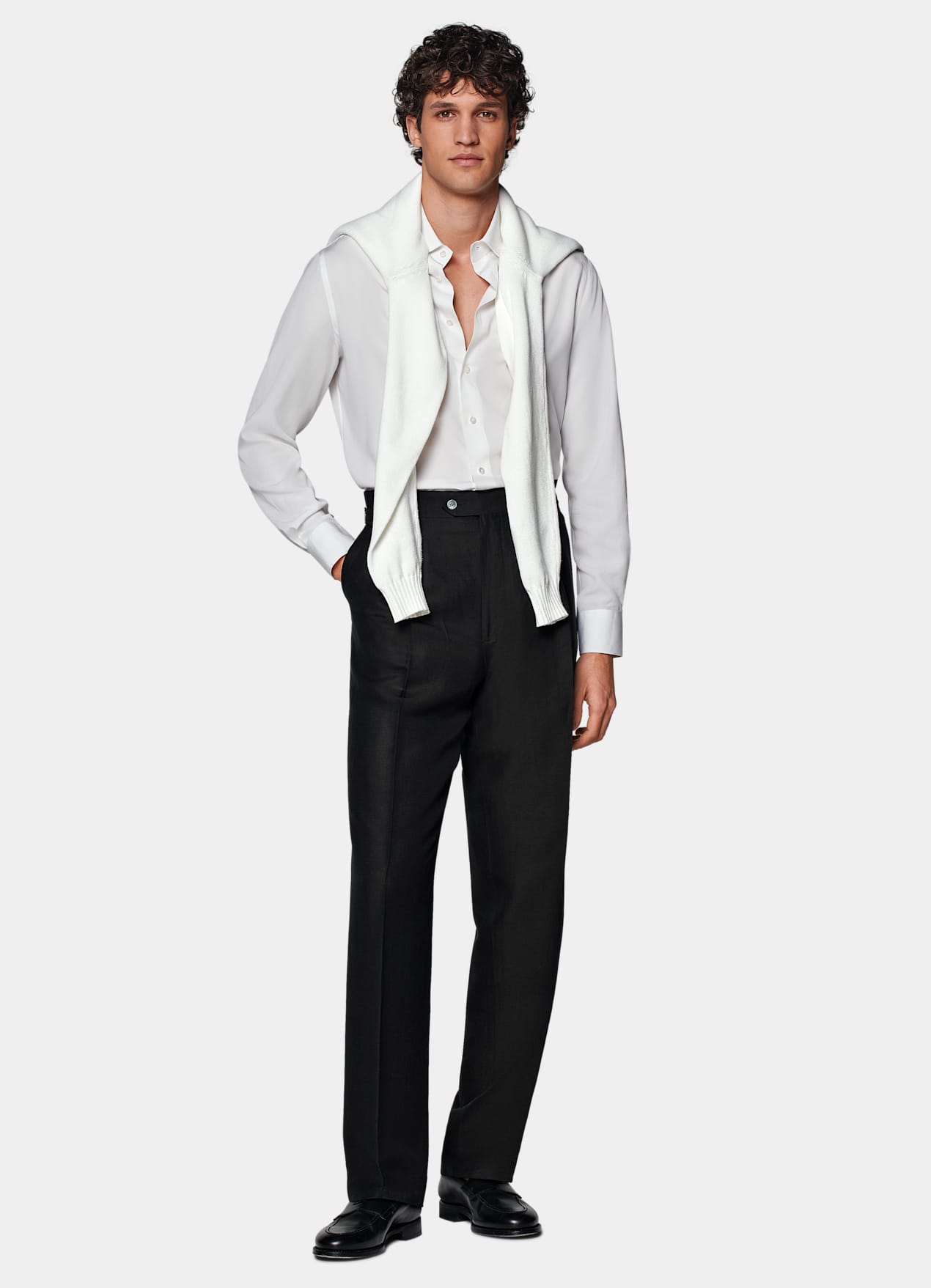 Pantalon Wide Leg Straight noir