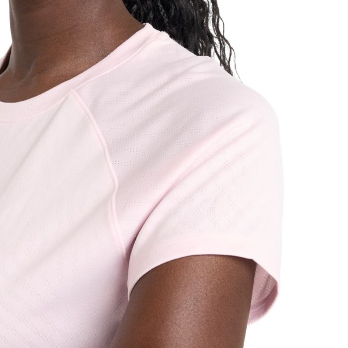 New Balance Dame T-shirts Jacquard Slim SS Tee Pink