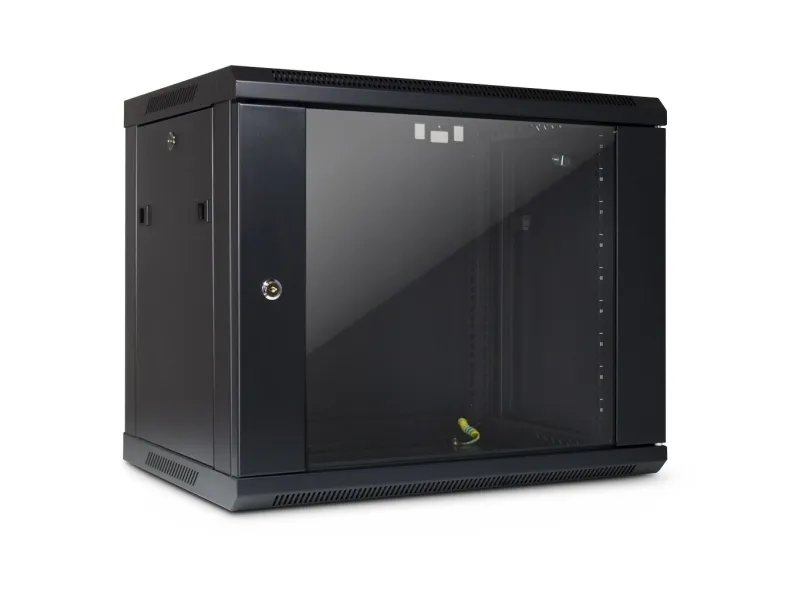 Inter-Tech SMA-6409 - Kabinet - vægmonterbar - sort, RAL 9005 - 9U - 19
