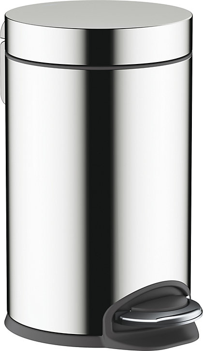 Poubelle de salle de bains à pédale 3 litres, chromé, Hansgrohe