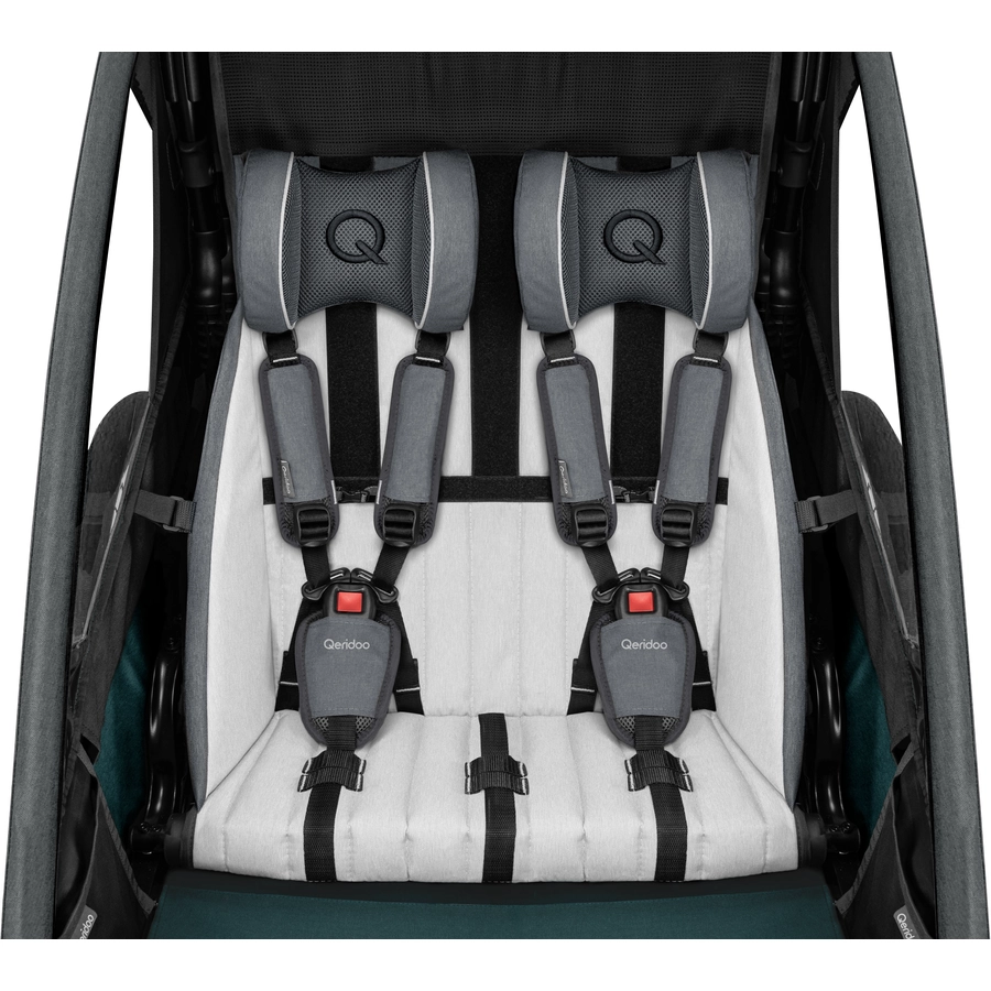 Qeridoo® Kinderfahrradanhänger Sportrex 2 Limited Edition Mineral Blue 2023 Kollektion