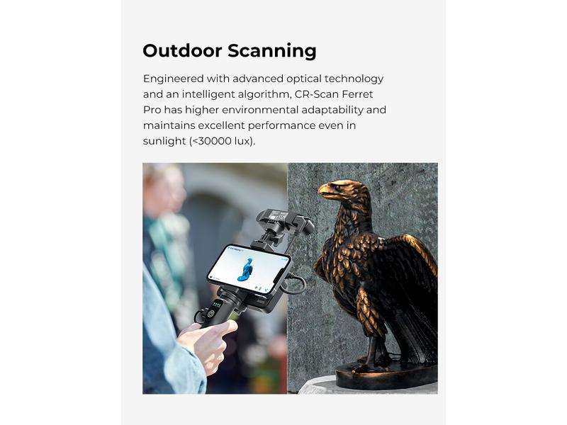 Creality 3D-Scanner CR-Scan Ferret Pro, WiFi Hochpräziser und kompakter 3D-Scanner, der mühelos Objekte mit einer Präzision von 0.1 mm erfasst