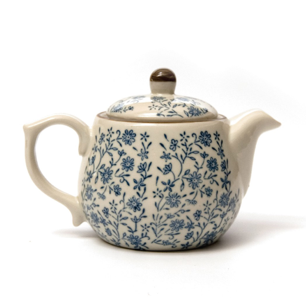 Teeservice 'Nan Ling', 4 Tassen, Teekanne, blau-weiß zu 19,80