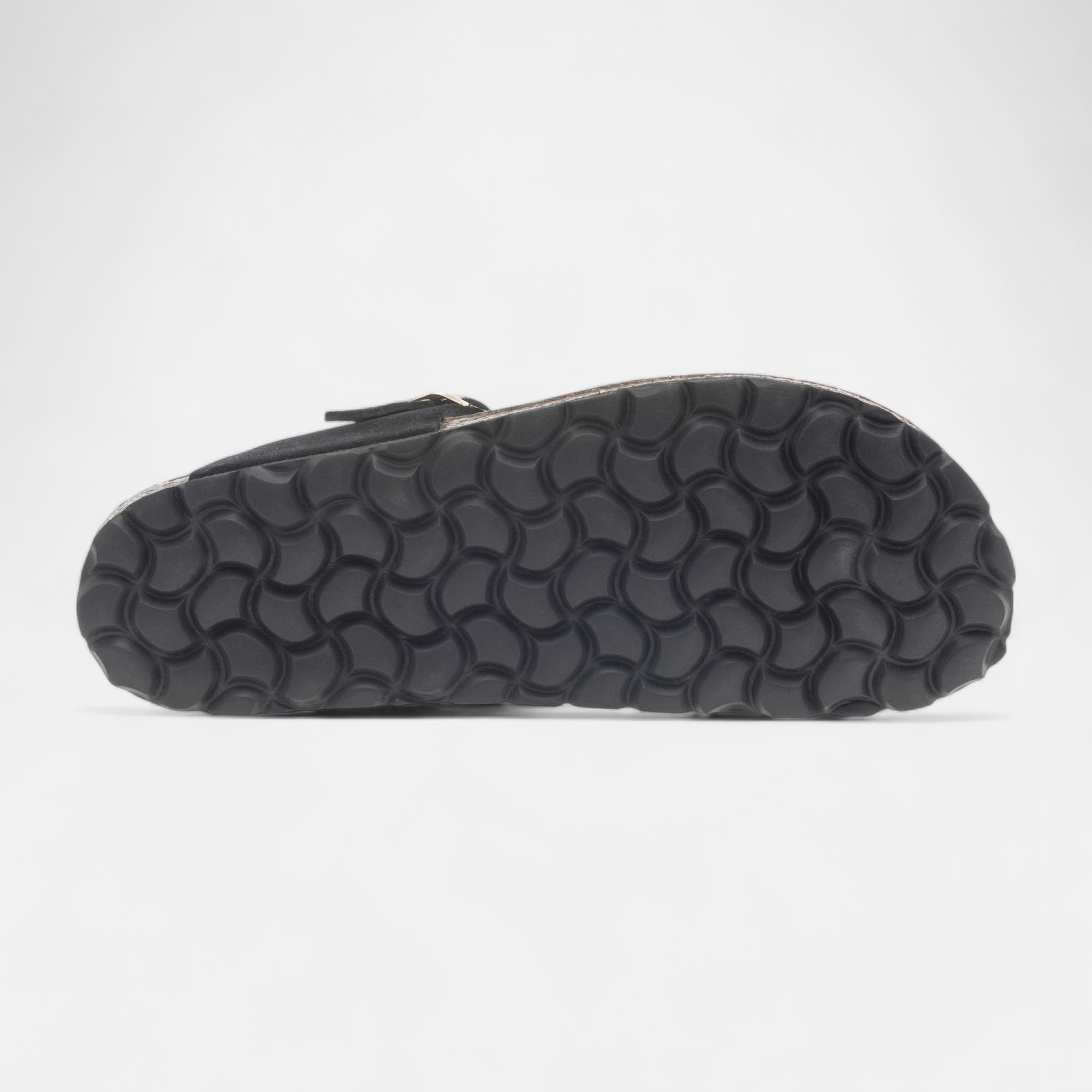 Mules semelle liège Femme en cuir noir