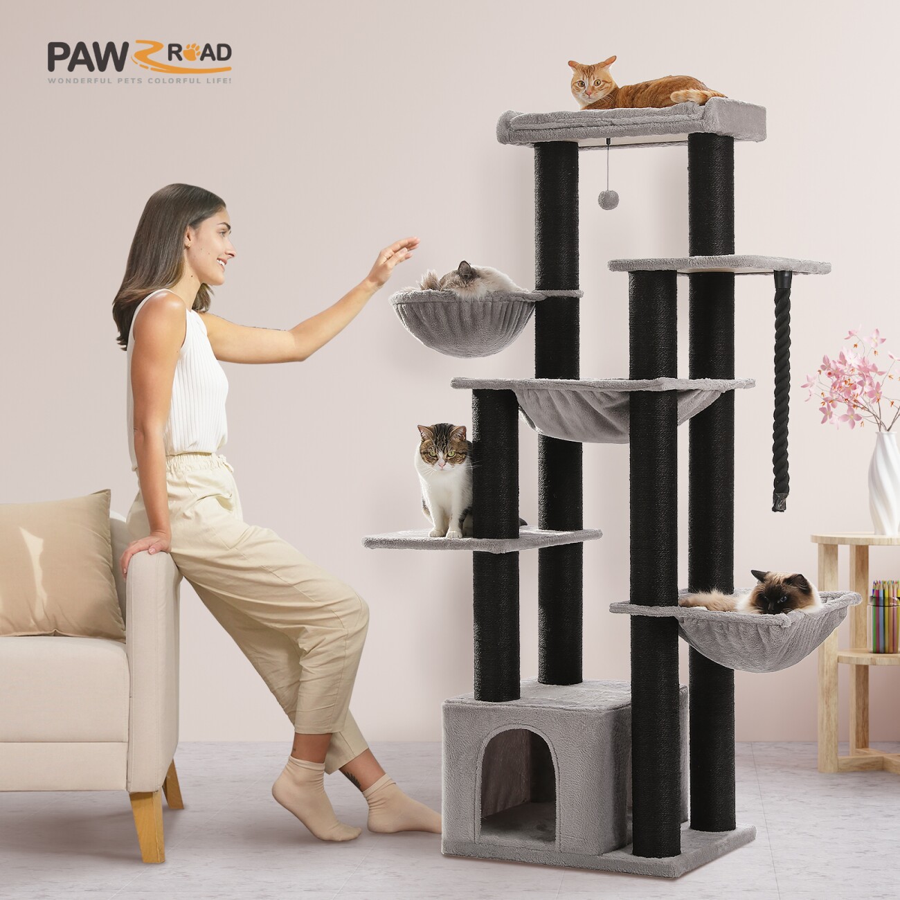 Pawz Road Kratzbaum Grosse Katzen stabil