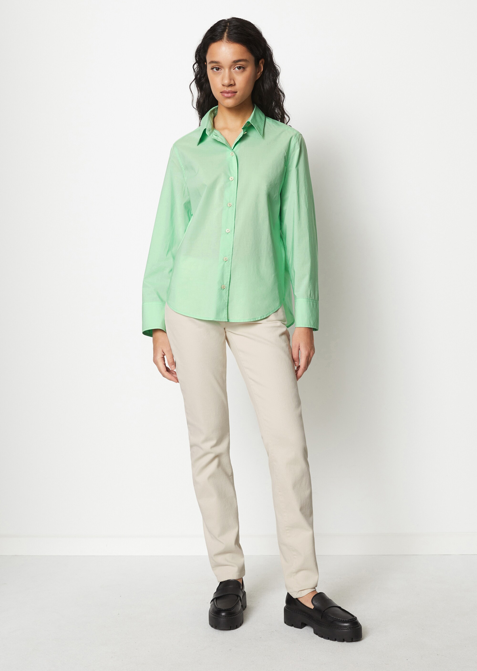 Bluse A-Shape aus Papertouch-Popeline