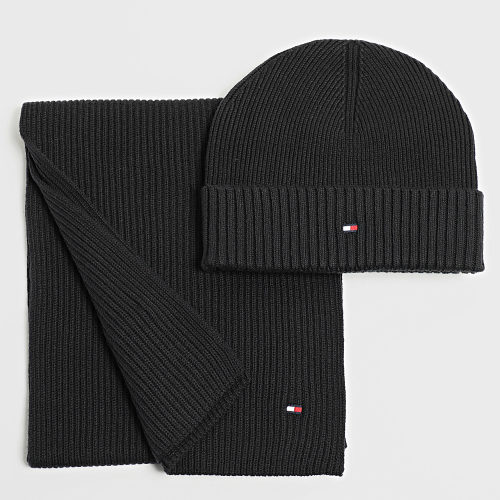 Lot Echarpe Et Bonnet Flag 1624 Noir