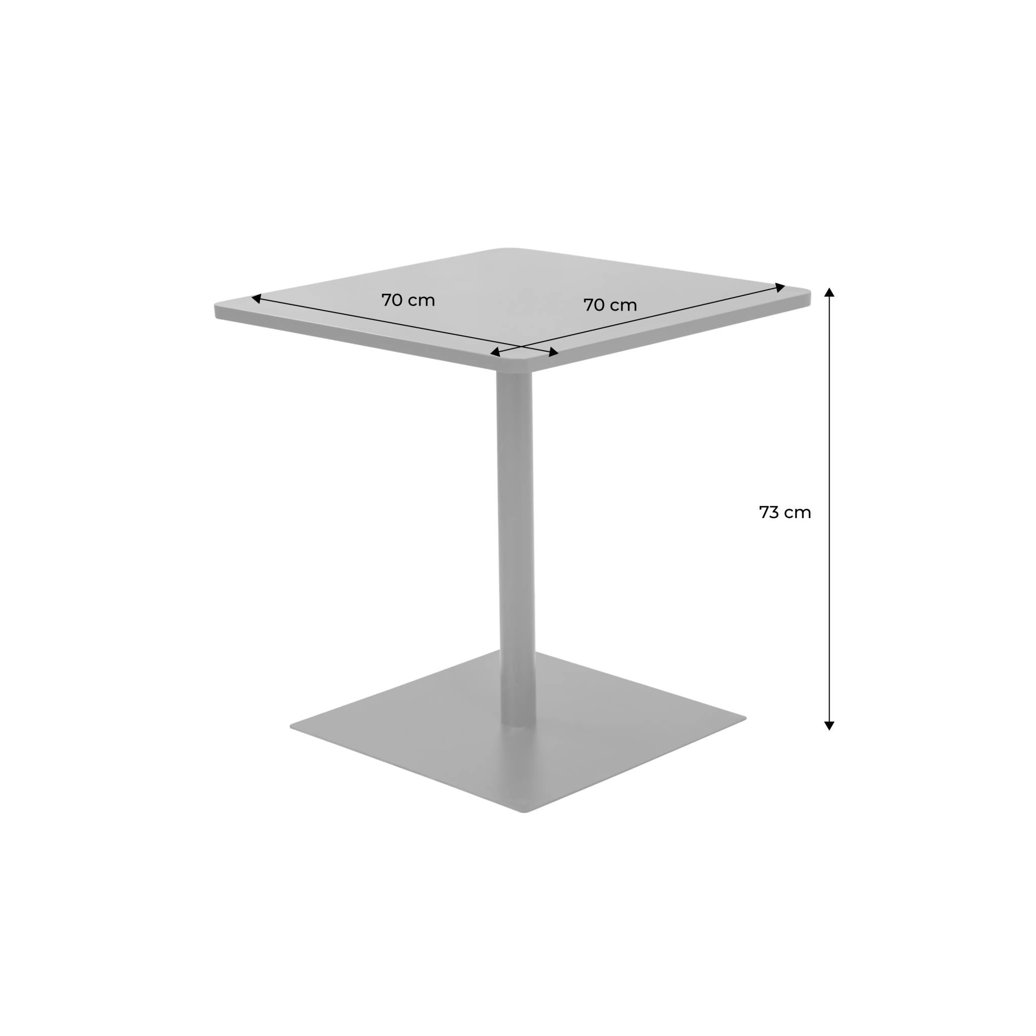 sweeek - Tuintafel 2-persoons vierkant bistro van staal