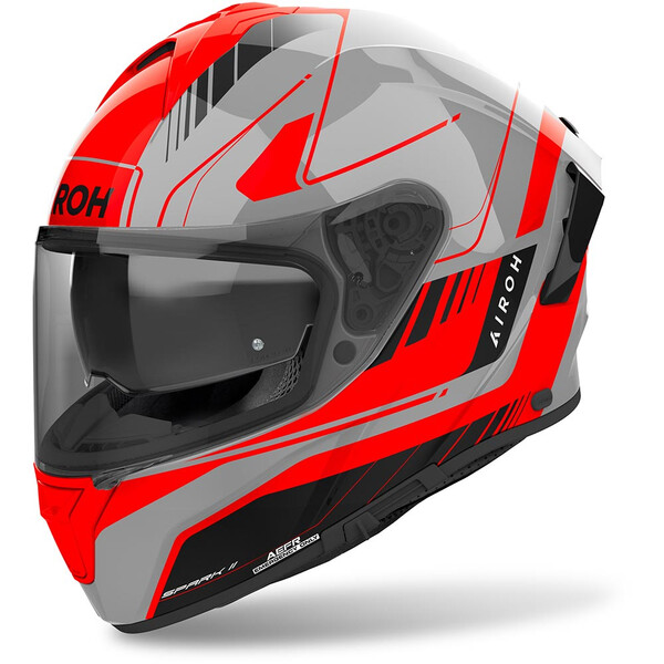 Airoh - Casque Spark 2 Chrono Orange / Blanc / Noir / Brillant