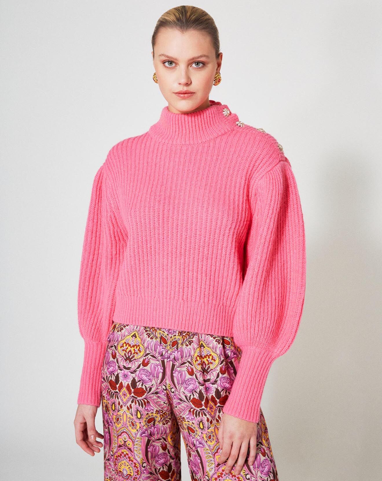 Manoush Pull Froufrou rose