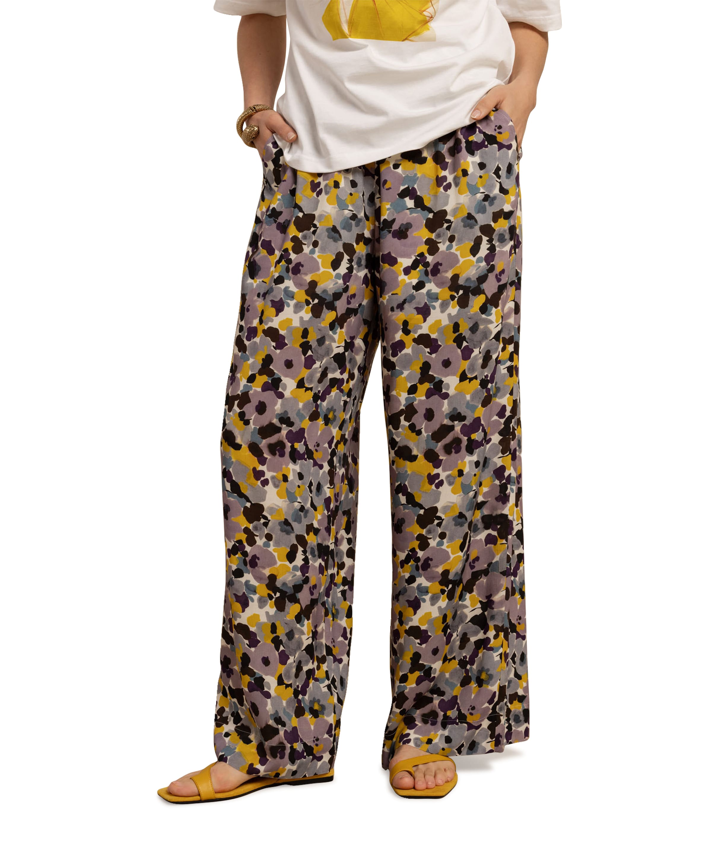 Studio Anneloes Grace flower dames broek multicolor