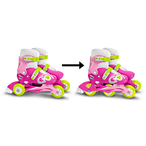 Patins de 3 rodas com controle de derrapagem, tamanhos 27-30
