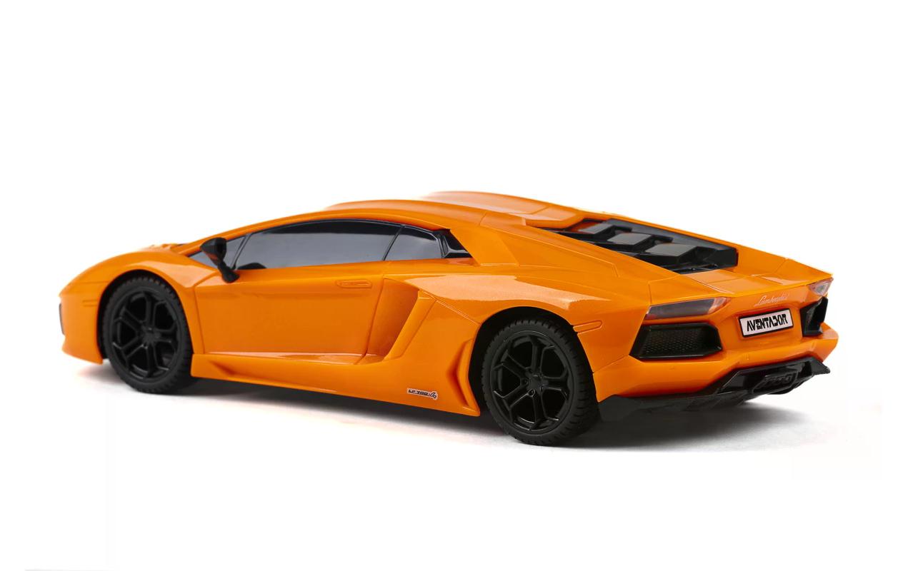 Auto Lamborghini Aventador LP 700-4 mit Licht, Orange, 1:24Ferngesteuerter Sportwagen mit Licht für Kinder ab 6 Jahren