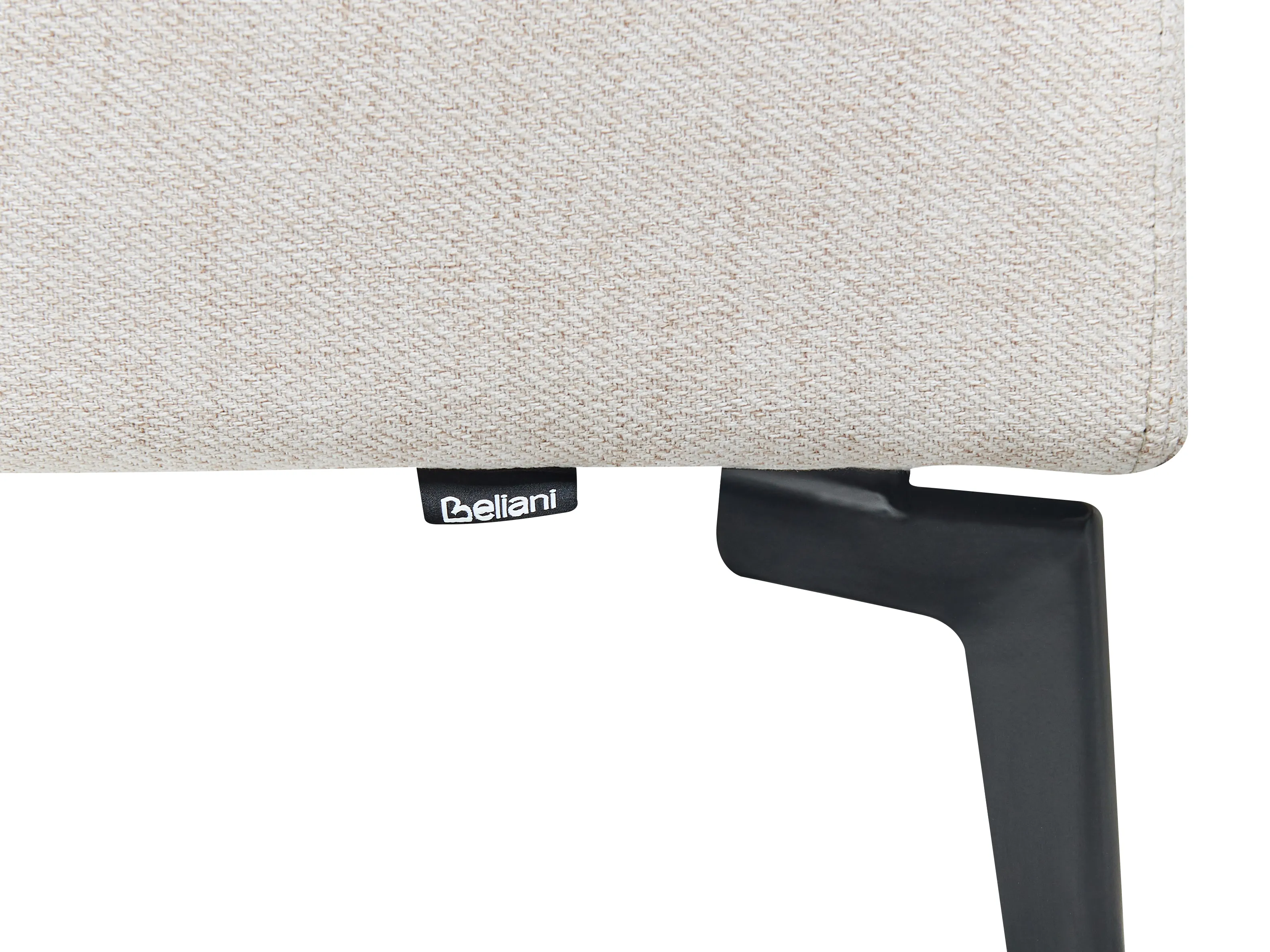 Bank 4-zits NENOLA Stof Lichtbeige