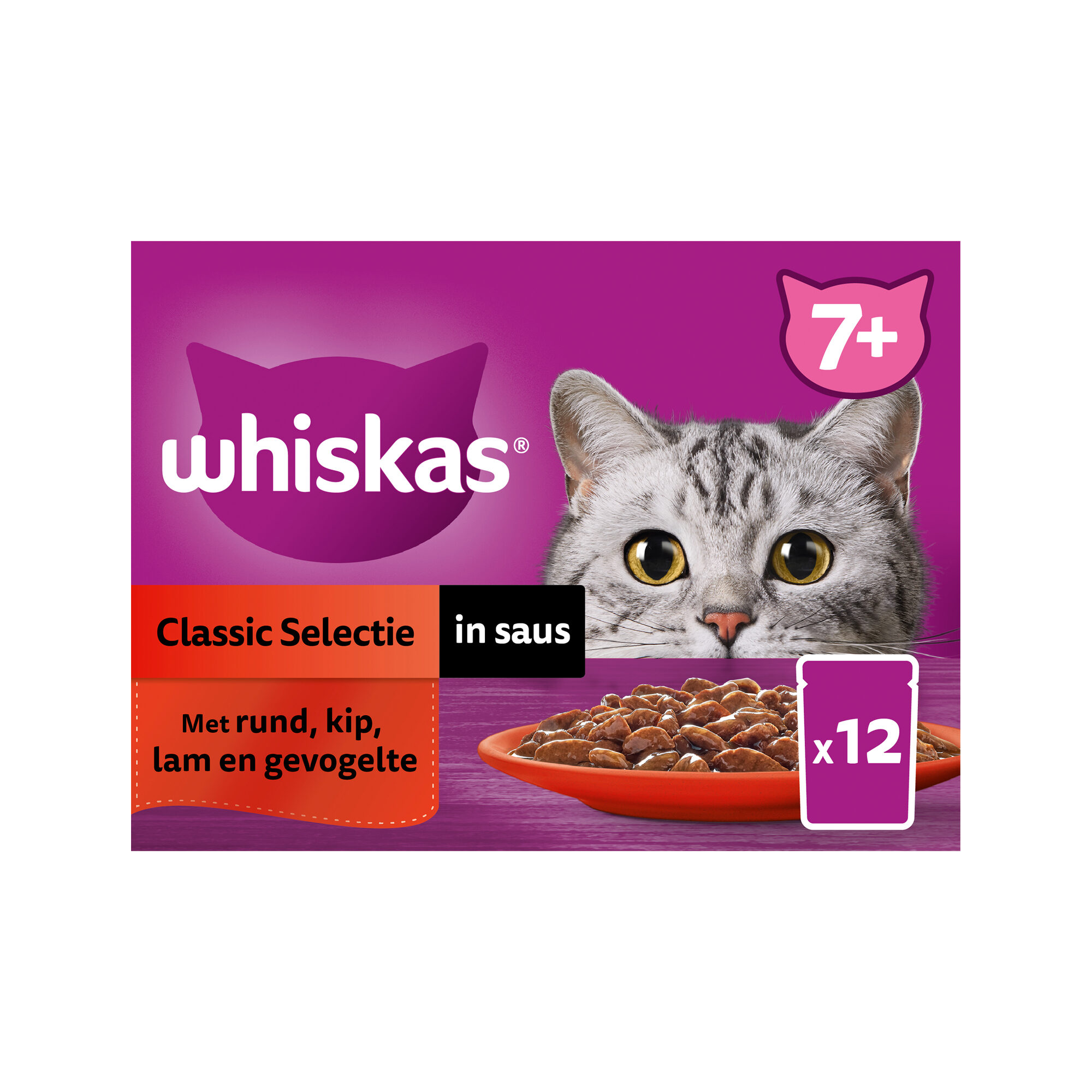 Whiskas 7+ Classic Selectie in saus