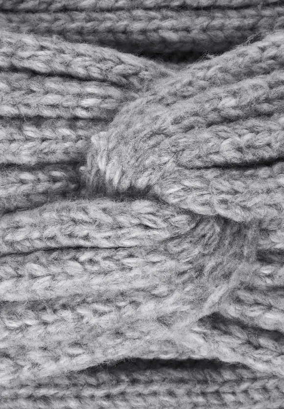Stirnband mit Knotendetail - anthracite melange