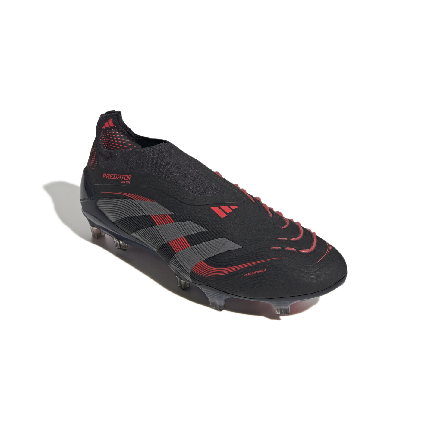 Adidas Predator Elite Veterloze Gras Voetbalschoenen (FG) Zwart Grijs Rood