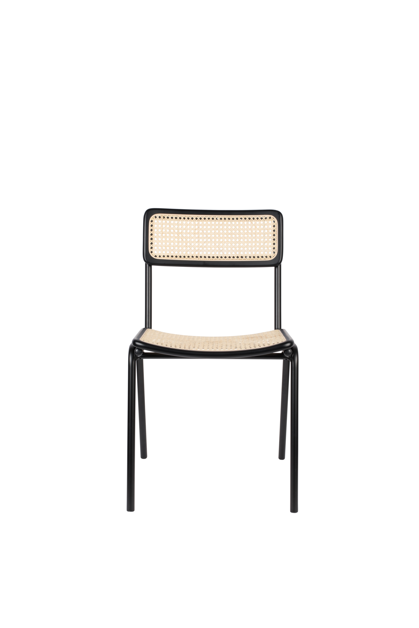 Eetkamerstoel Jort zwart/Naturel - set van 2